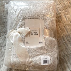 Plush Cream Colored Throw